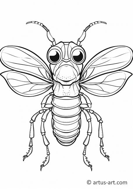 Cicada Coloring Page For Kids